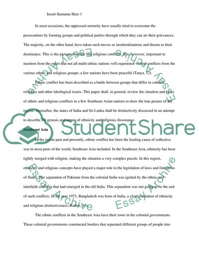 Violent Conflicts In Southeast Asian Regions