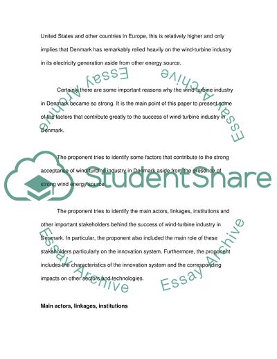 Wind-Turbine Industry in Denmark