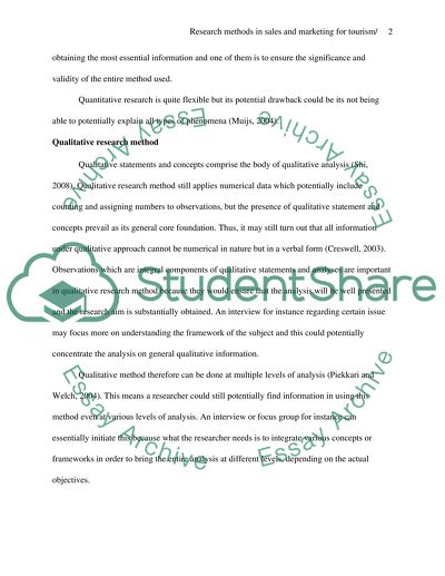 Sales and Marketing for Tourism