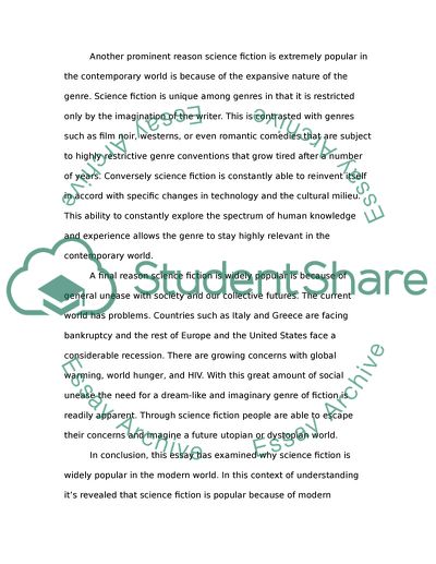 Why do you think science fiction is so popular today