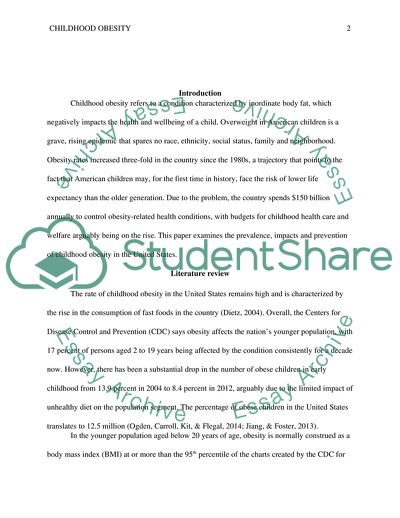 Childhood Obesity Issues