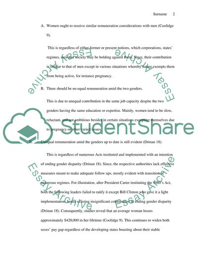 Should there be legislation for equal pay be for both men and women in the same job