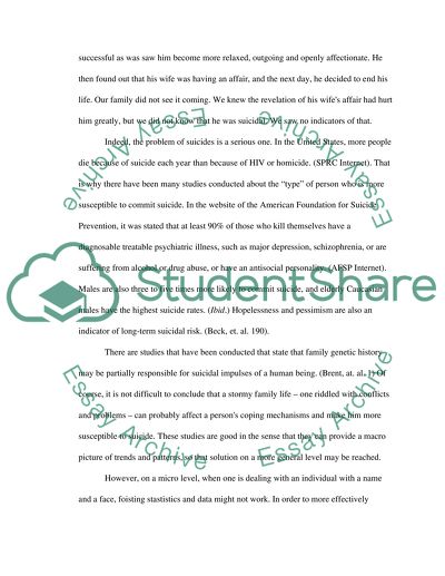 Suicide Before and After