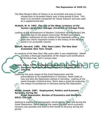 Annotated bibliography