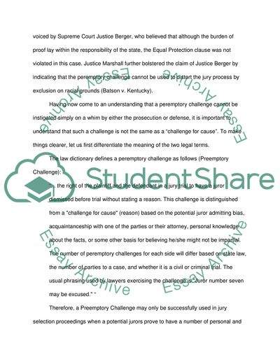 Batson v. Kentucky 476 U.S. 79 (1986)