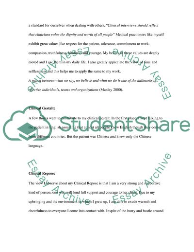 Values and Beliefs in Clinical Practice