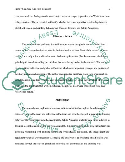 Family Structure and Risk Behavior