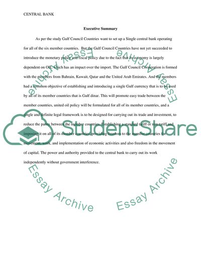 Steps Leading to the Formation of GCC Central Bank