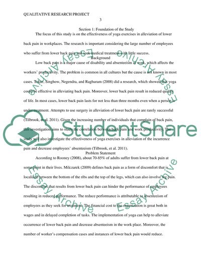 Yoga in back pain management