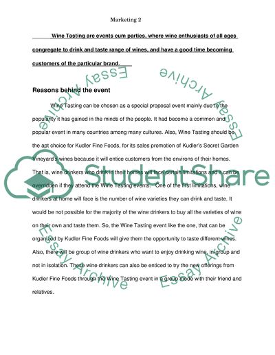 Special Events Proposal-MARKETING