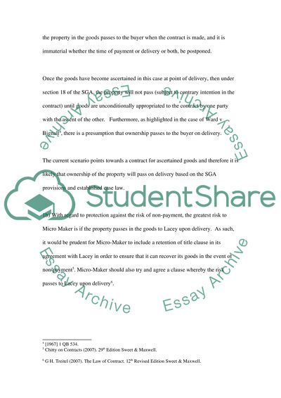 Ascertained and Unascertained Goods