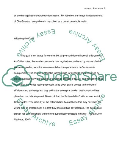 The Bottom Billion and The United States of Europe