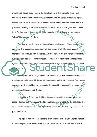 The Right to Silence