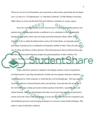 Traditional medicine vs alternative medicine