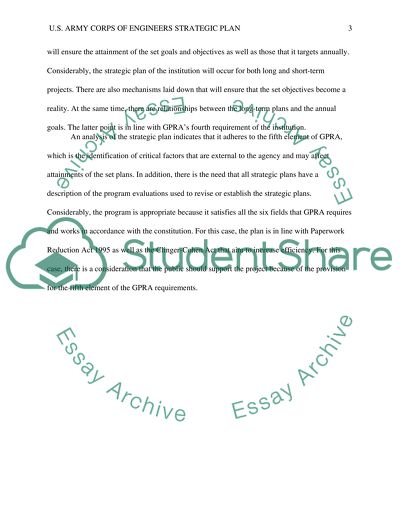 U.S. Army Corps of Engineers Strategic Plan