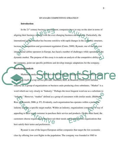 Ryanair Competitive Strategy