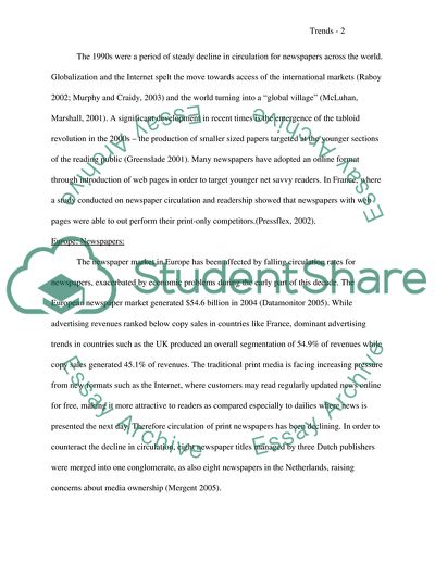 Marketing Trends in the Newspaper Industry of Europe and France