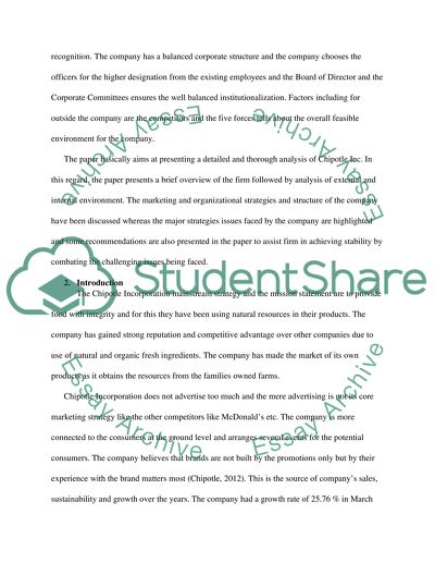 Chipotle Incorporation