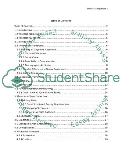 Factors of Stress among International Students in University of South