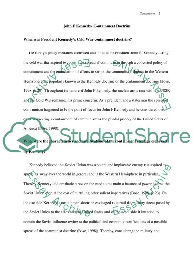 What was kennedy's foreign policy called image