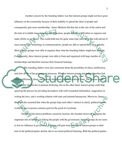 Interest groups and political parties