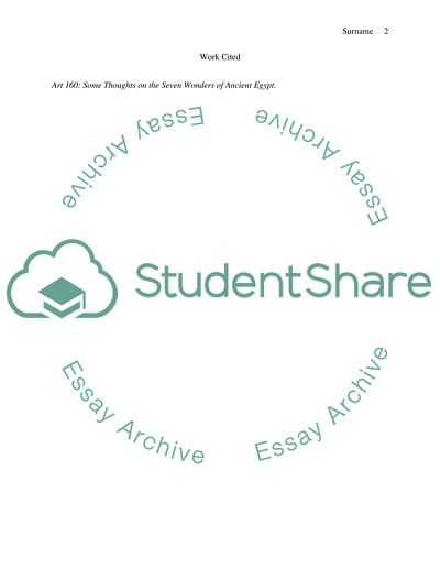 Thoughts of seven wonders of Egypt