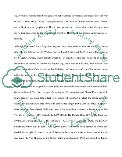 Horror Films In American Cinema: A Brief Peek Into History Using The Evil Dead Franchise