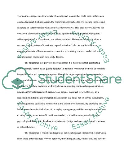 Human Behaviour as it is Associated with Various Political Theories