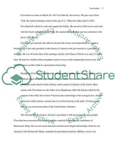 President Grover Cleveland