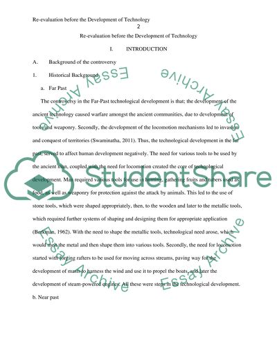 Re-evaluation before the Development of Technology