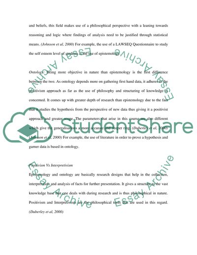 Positivism and Interpretivism