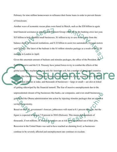 Obamas Bailout Plans, the Stimulus Bills, and the Federal Reserve