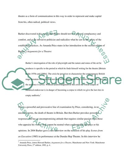 Experiments with Female Characters in Howard Barkers The Castle