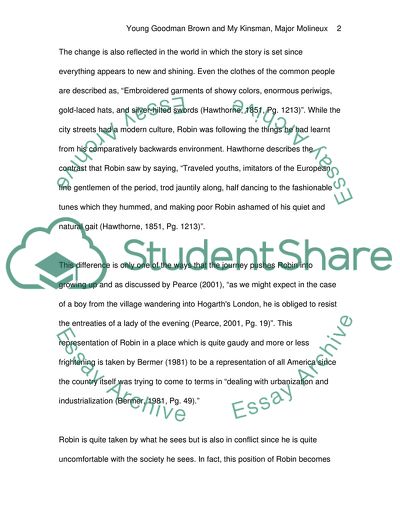 Growing Up Stories in the Young Goodman Brown and My Kinsman, Major Molineux