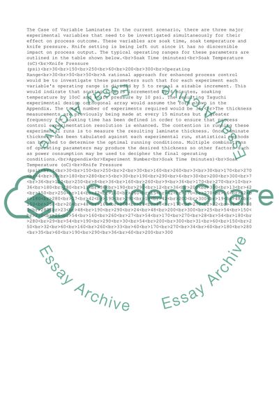 The Case of the Variable Laminates