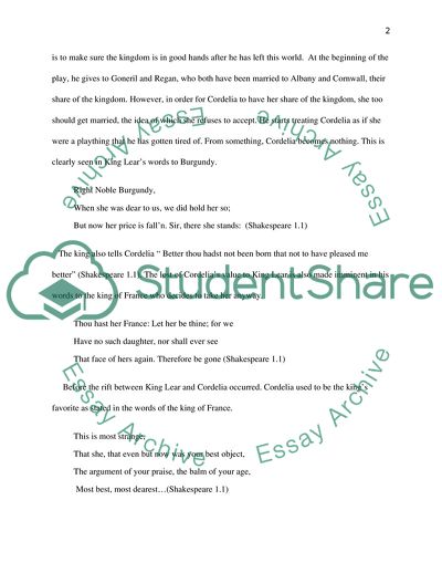 An Analysis of King Lear