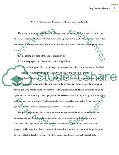 Control Measures and Sanctions for Illegal Drugs in the U.S