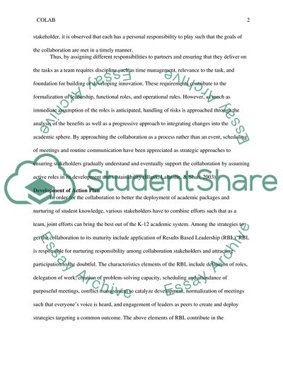 The Collaboration as a Process