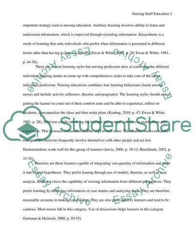 Nursing Staff Education