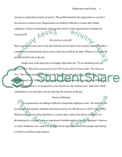 Employment and Society Issues