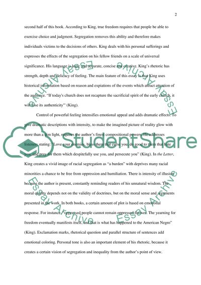 Martin Luther Kings Letter from Birmingham Jail