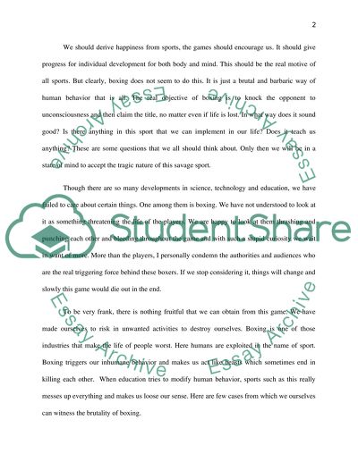 Harmful effects of boxing