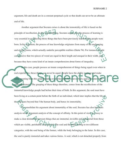 Socrates Arguments for the Immortality of the Soul