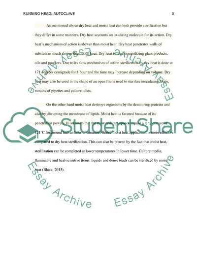 Peculiarities of Autoclaving