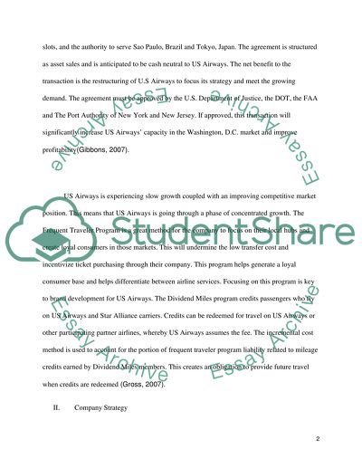 The Possibility for a Merger between US Airways and American Airlines