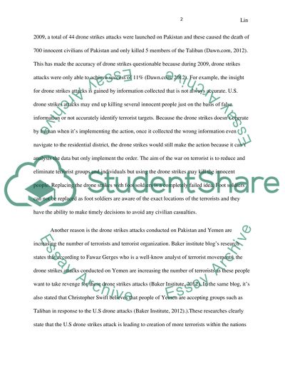 Do you think the drone strikes should end Why or why not