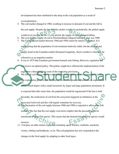 The Trending Development in the Cod Market