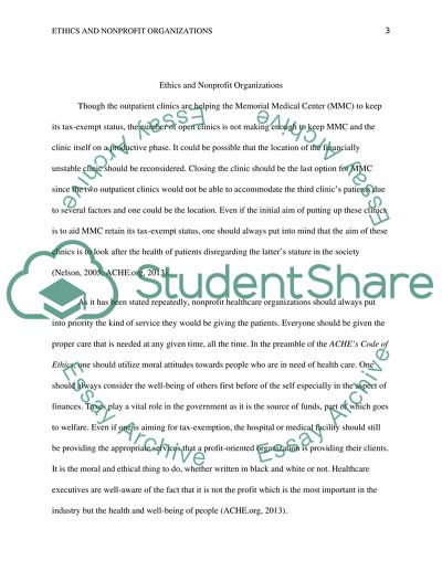 Responsibilities of Nonprofit Health Care Organizations