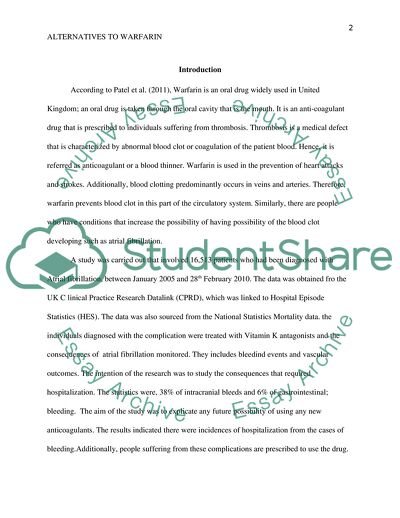 Why Are There Alternatives to Warfarin