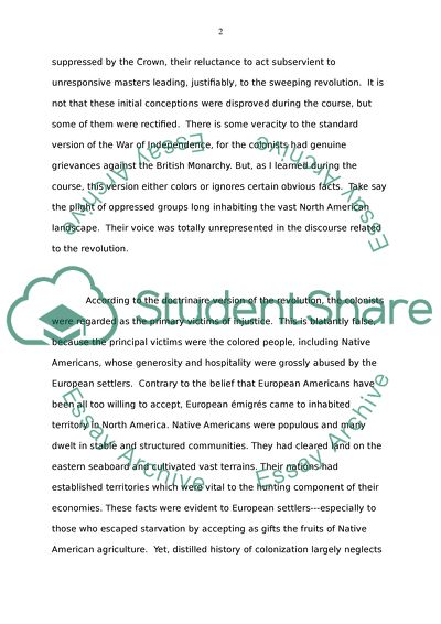 Personal Perceptions of American Revolution